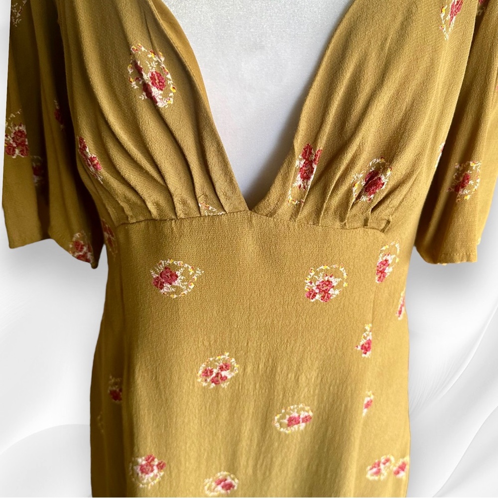 Free People Mockingbird Embroidered Backless Lace Inset Mini Dress Large - Picture 10 of 11